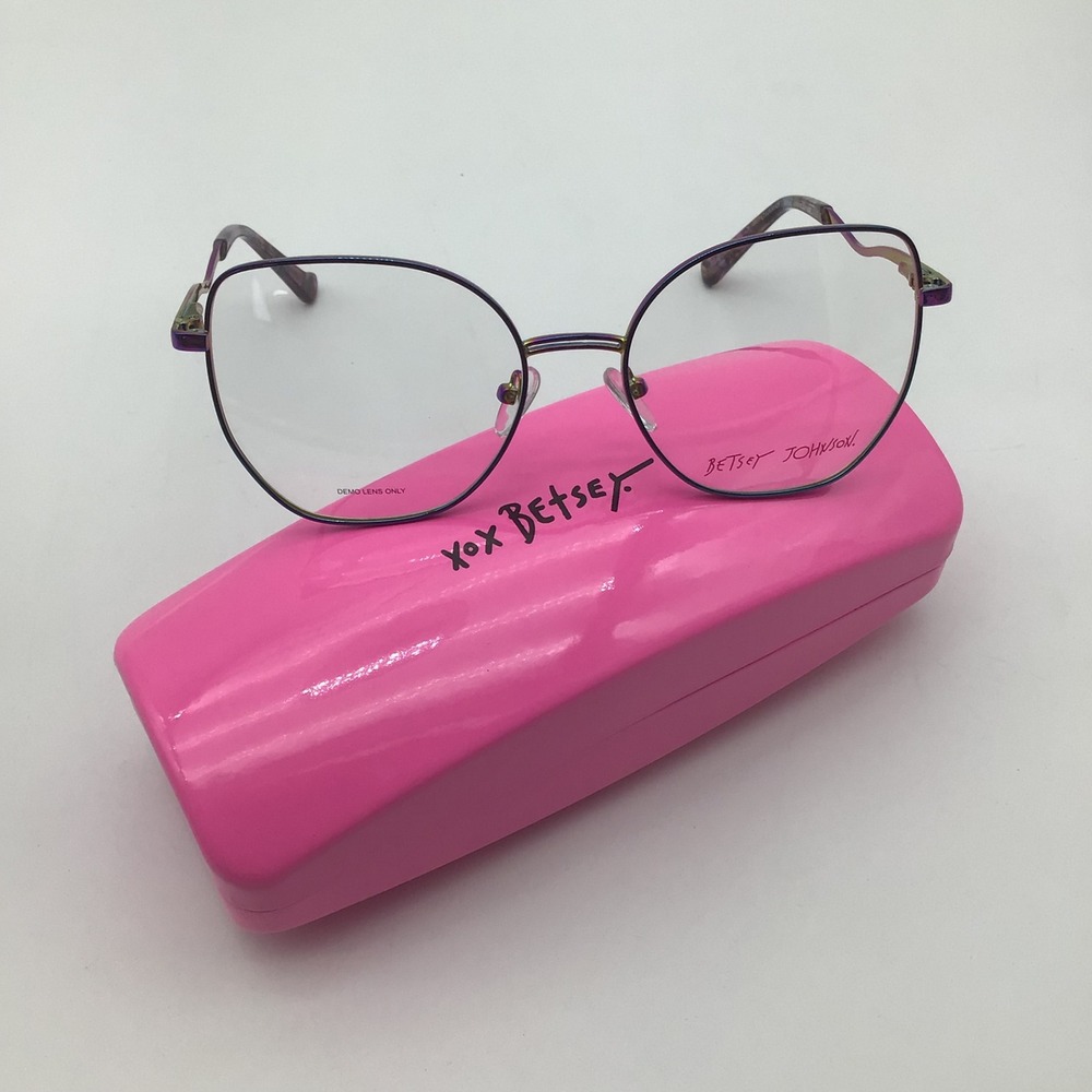 Betsey Johnson SO 2000 OIL Iridescent Oil Slick Butterfly Eyeglasses Frames New